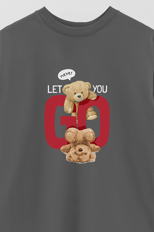 REMERA OVER ESTAMPADA UNISEX NEVER LET YOU GO