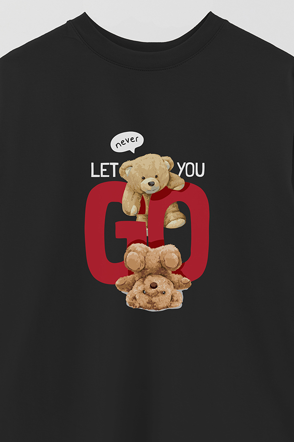 REMERA OVER ESTAMPADA UNISEX NEVER LET YOU GO