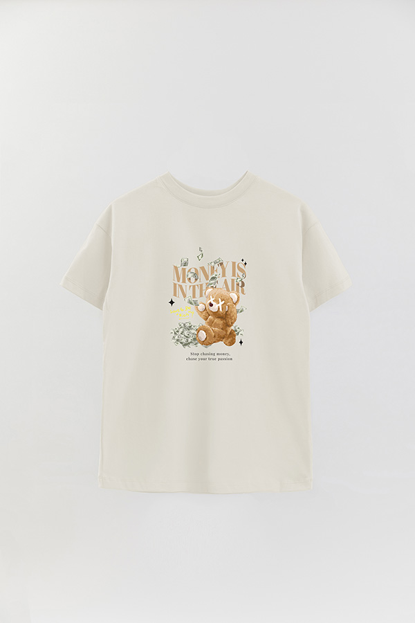REMERA OVER ESTAMPADA UNISEX MONEY IS IN THE AIR