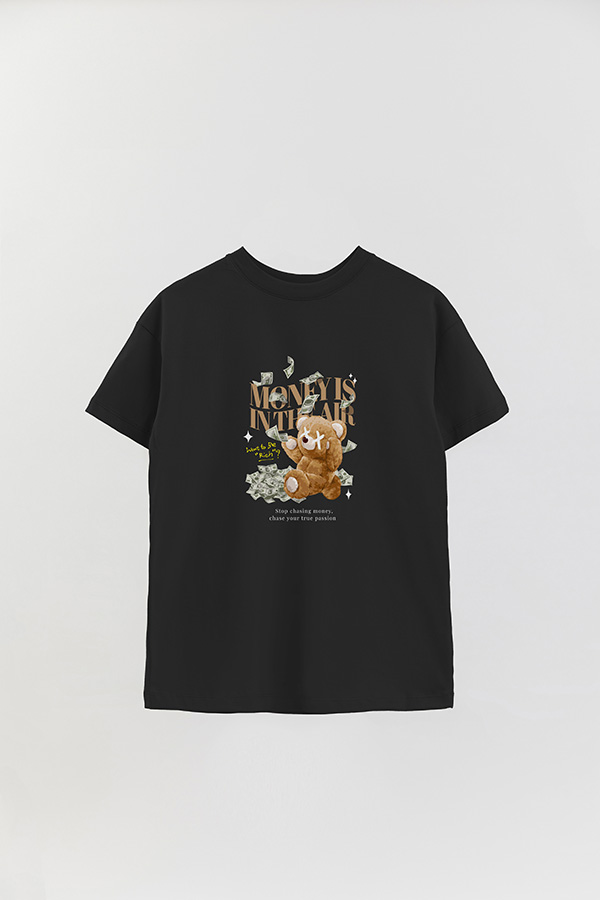 REMERA OVER ESTAMPADA UNISEX MONEY IS IN THE AIR