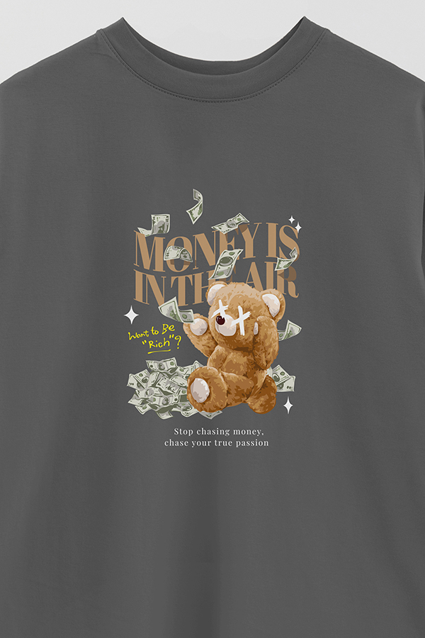 REMERA OVER ESTAMPADA UNISEX MONEY IS IN THE AIR