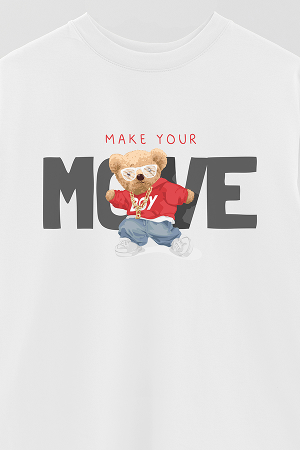 REMERA OVER ESTAMPADA UNISEX MAKE YOUR MOVES