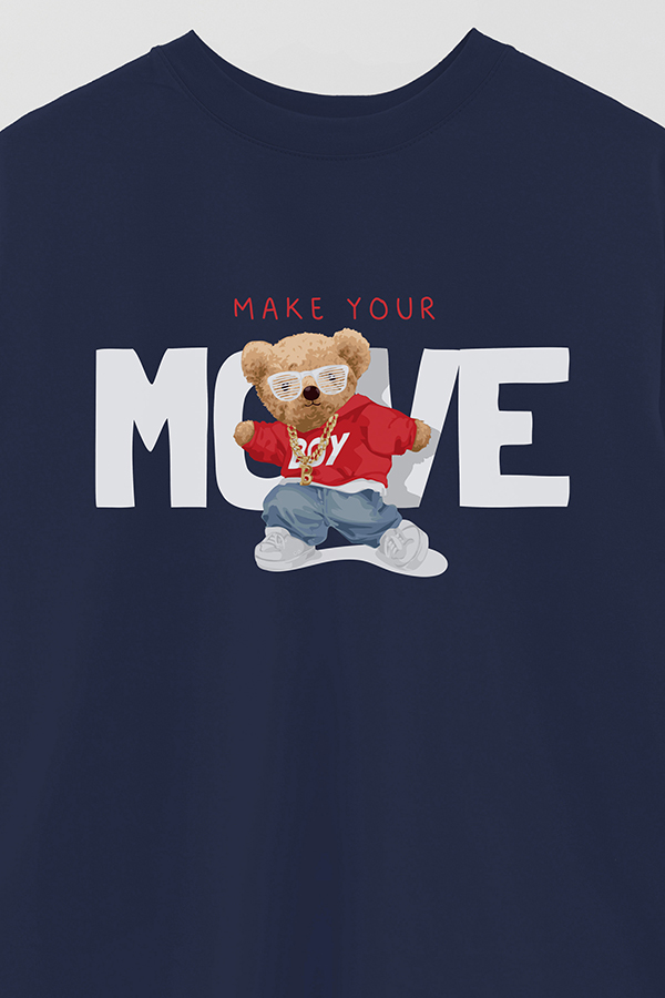 REMERA OVER ESTAMPADA UNISEX MAKE YOUR MOVES