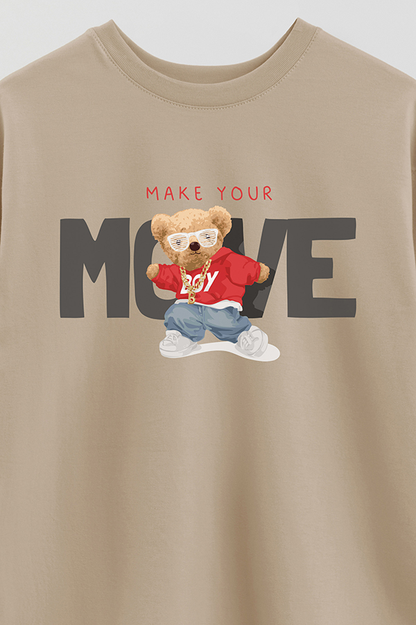 REMERA OVER ESTAMPADA UNISEX MAKE YOUR MOVES