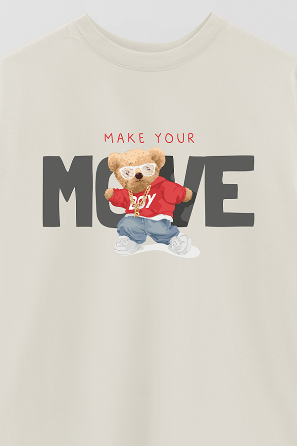 REMERA OVER ESTAMPADA UNISEX MAKE YOUR MOVES