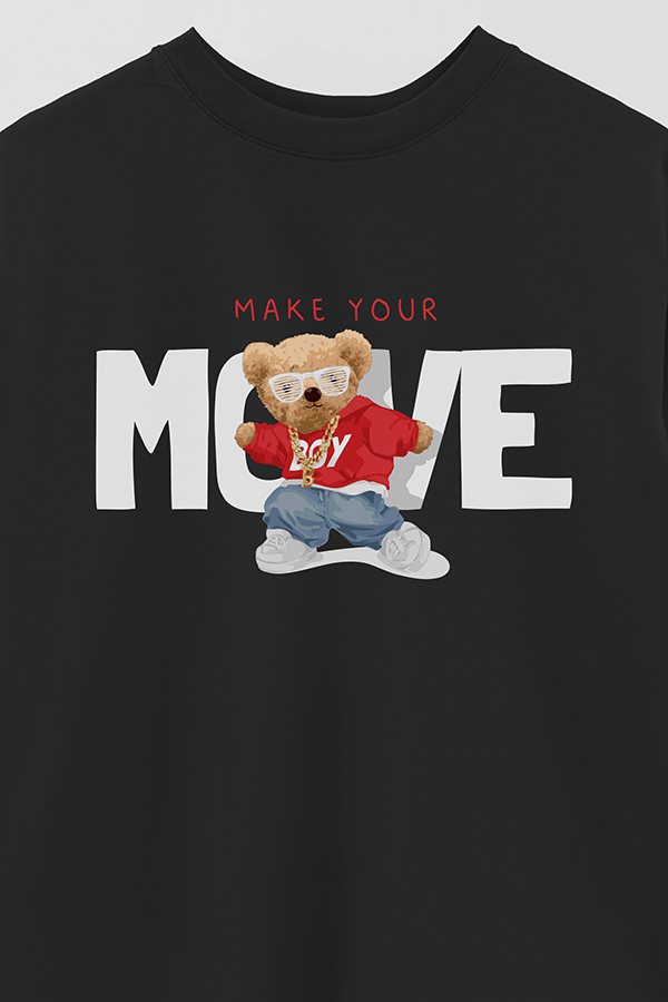 REMERA OVER ESTAMPADA UNISEX MAKE YOUR MOVES