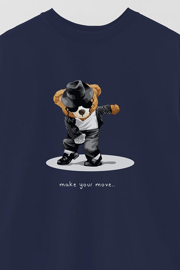 REMERA OVER ESTAMPADA UNISEX MAKE YOUR MOVE