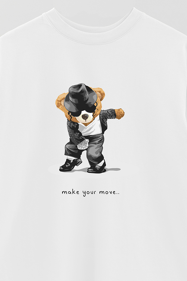 REMERA OVER ESTAMPADA UNISEX MAKE YOUR MOVE