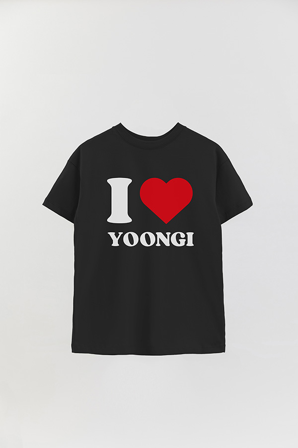REMERA OVER ESTAMPADA BTS I ♥ YOONGI
