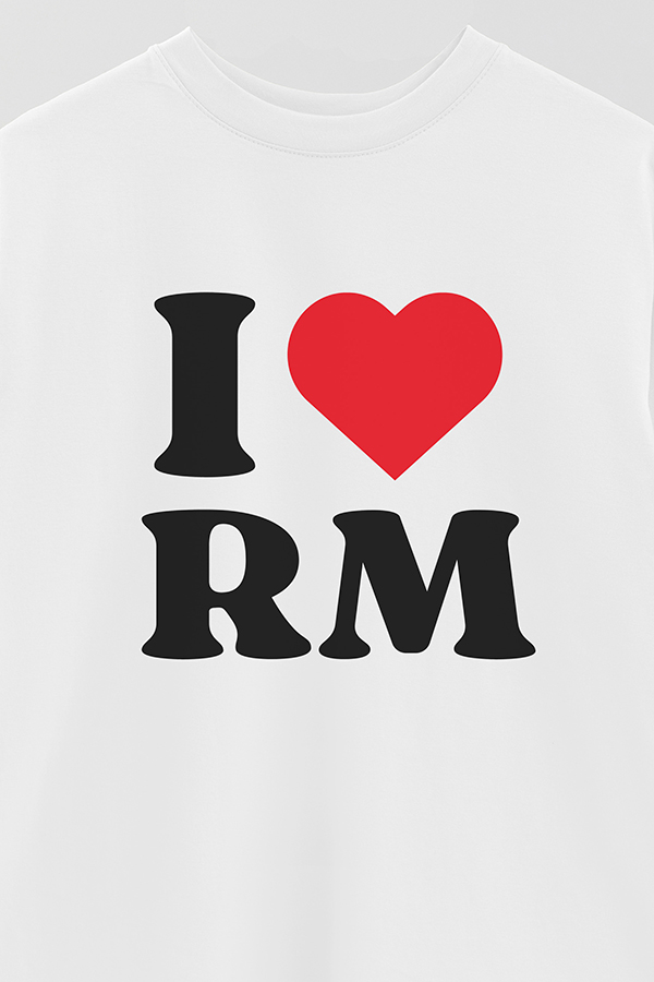 REMERA OVER ESTAMPADA BTS I ♥ RM