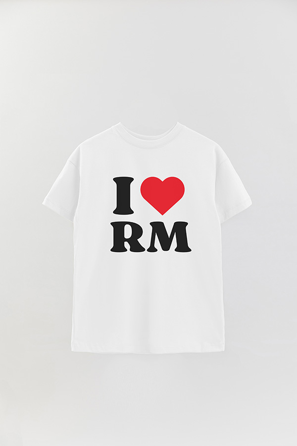 REMERA OVER ESTAMPADA BTS I ♥ RM