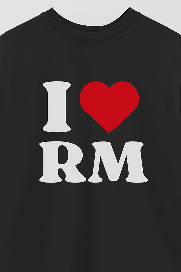 REMERA OVER ESTAMPADA BTS I ♥ RM
