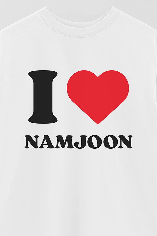 REMERA OVER ESTAMPADA BTS I ♥ NAMJOON