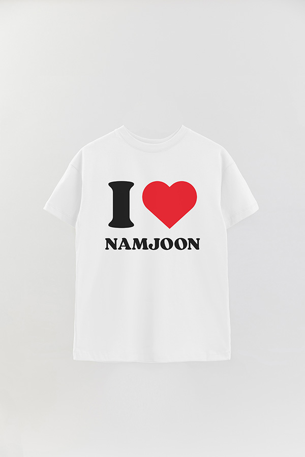 REMERA OVER ESTAMPADA BTS I ♥ NAMJOON