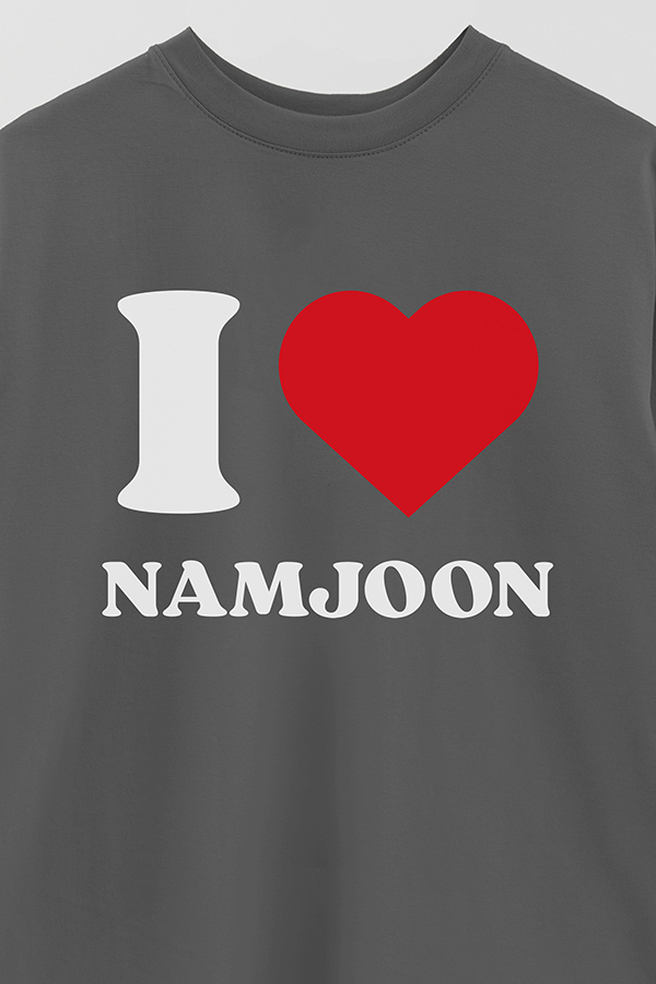 REMERA OVER ESTAMPADA BTS I ♥ NAMJOON