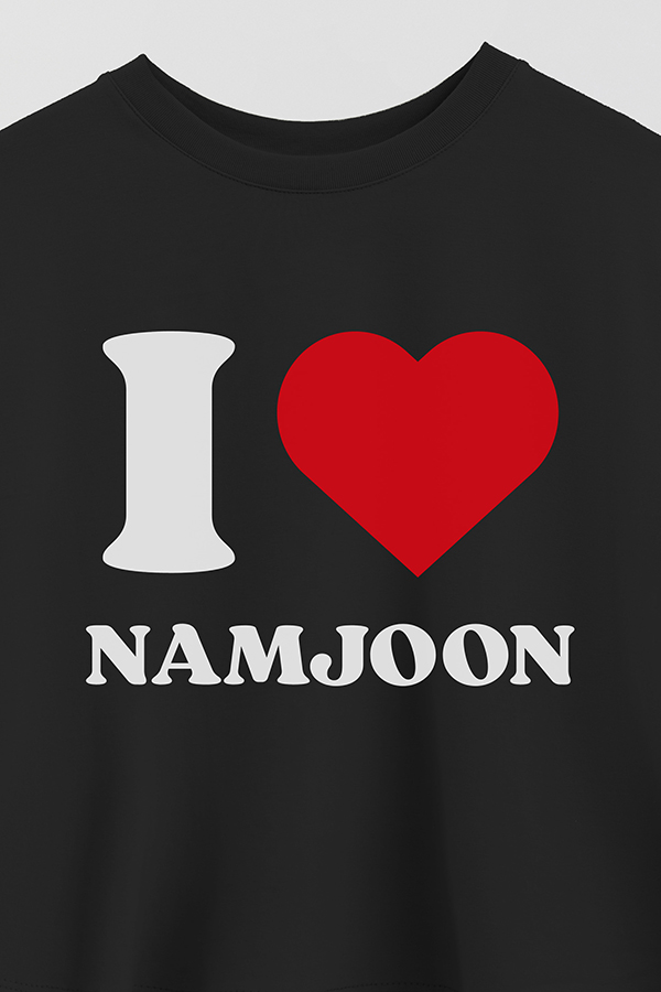 REMERA CROP ESTAMPADA BTS I ♥ NAMJOON