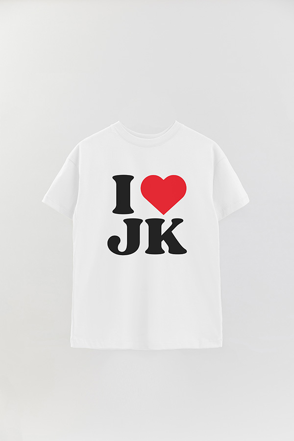 REMERA OVER ESTAMPADA BTS I ♥ JK
