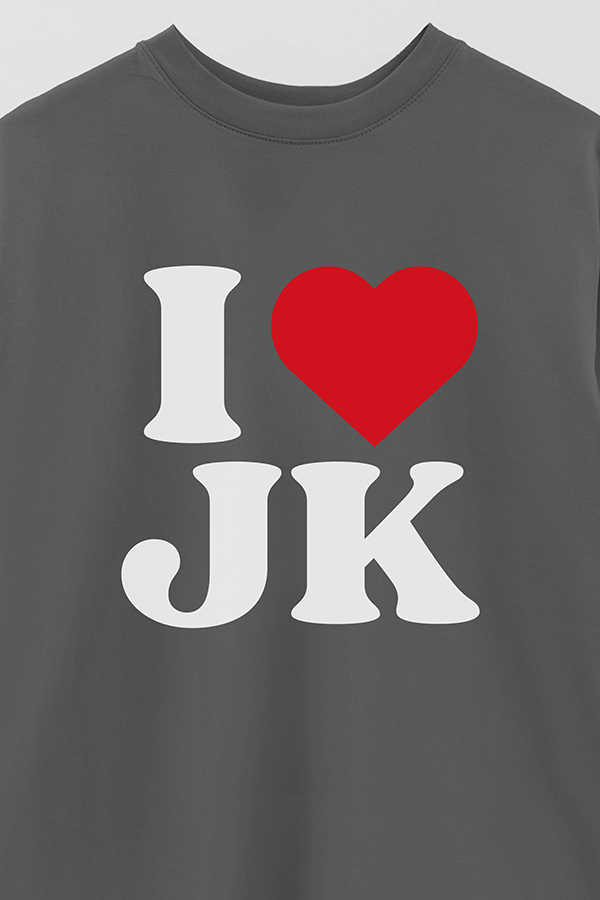 REMERA OVER ESTAMPADA BTS I ♥ JK