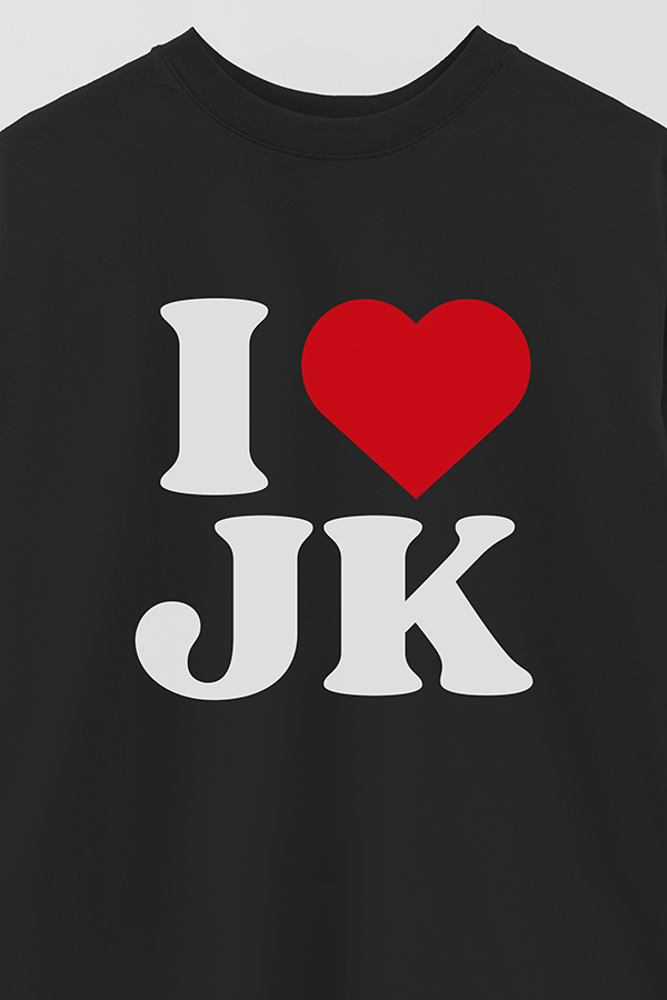 REMERA OVER ESTAMPADA BTS I ♥ JK