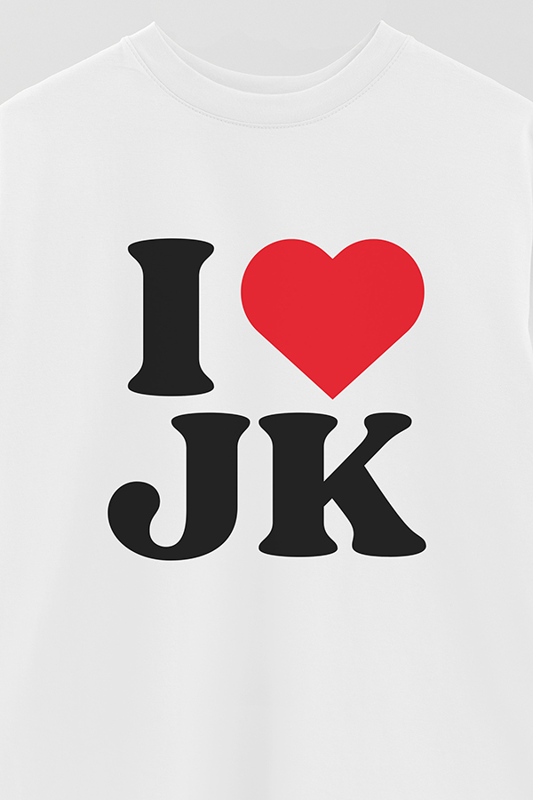 REMERA OVER ESTAMPADA BTS I ♥ JK