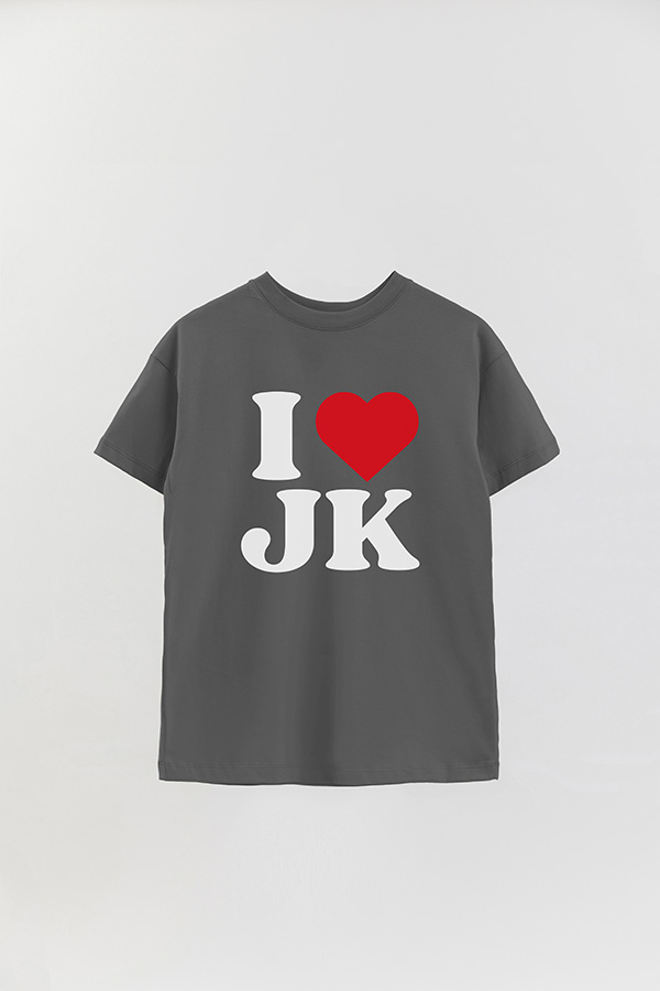 REMERA OVER ESTAMPADA BTS I ♥ JK
