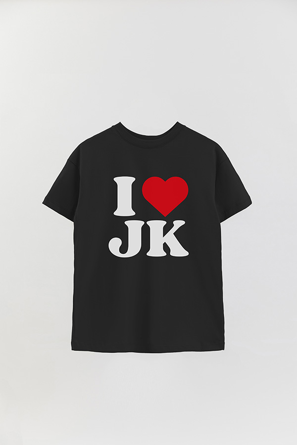 REMERA OVER ESTAMPADA BTS I ♥ JK