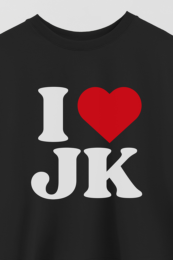 REMERA CROP ESTAMPADA BTS I ♥ JK