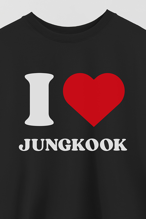 REMERA CROP ESTAMPADA BTS I ♥ JUNGKOOK