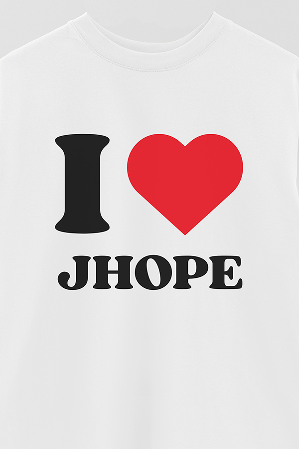 REMERA OVER ESTAMPADA BTS I ♥ JHOPE