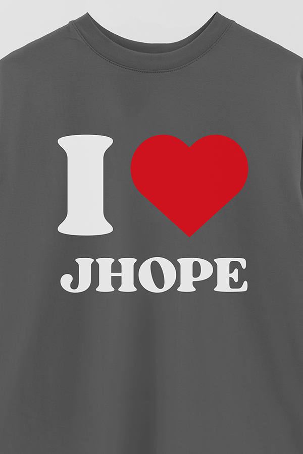 REMERA OVER ESTAMPADA BTS I ♥ JHOPE