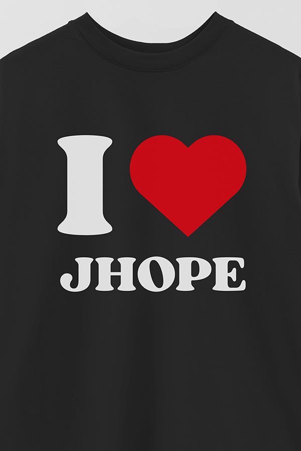 REMERA OVER ESTAMPADA BTS I ♥ JHOPE