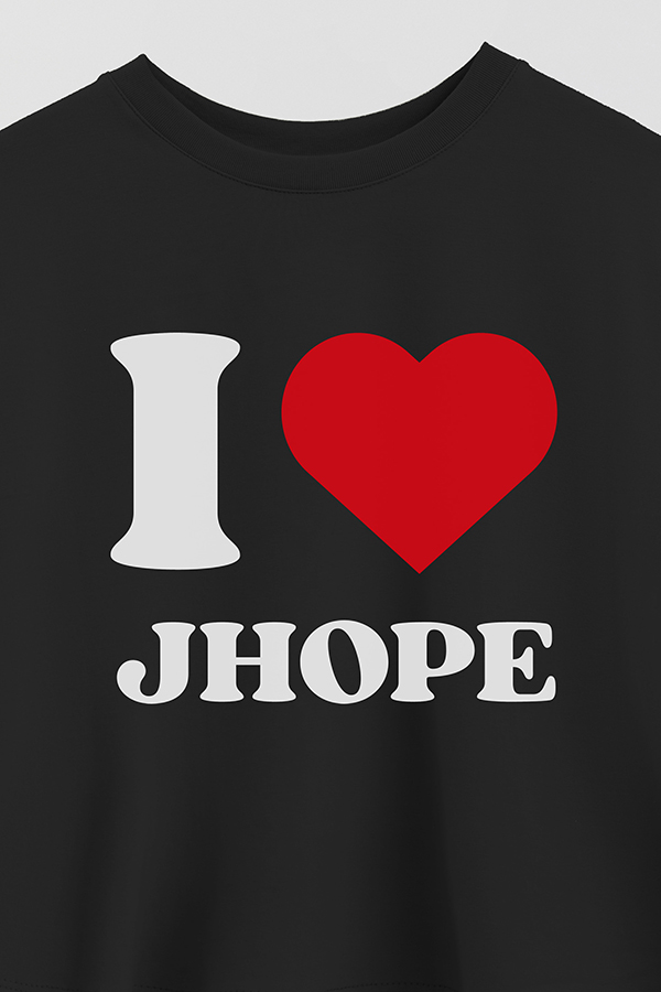 REMERA CROP ESTAMPADA BTS I ♥ JHOPE