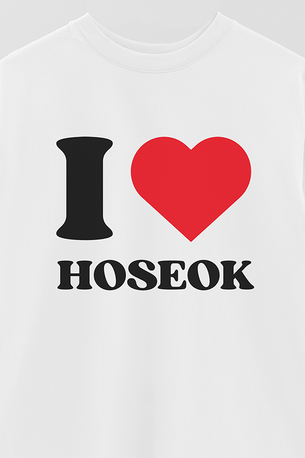 REMERA OVER ESTAMPADA BTS I ♥ HOSEOK