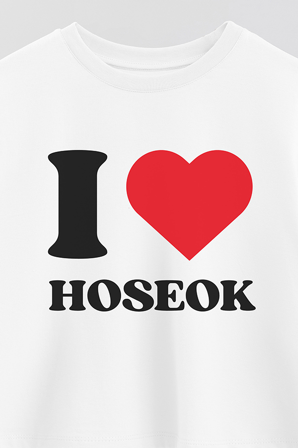REMERA CROP ESTAMPADA BTS I ♥ HOSEOK