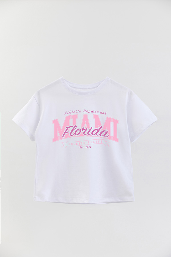 REMERA GIRL OVER MIAMI FLORIDA
