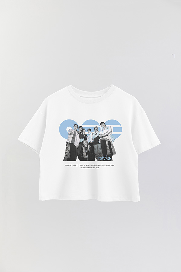 REMERA CROP ESTAMPADA BTS ARGENTINA