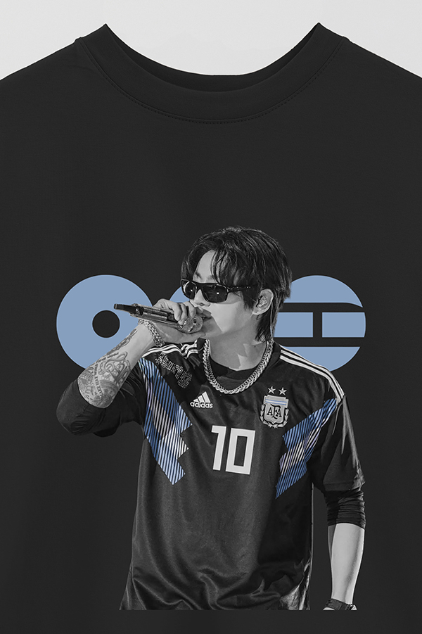 REMERA OVER ESTAMPADA BTS ARGENTINA JUNGKOOK