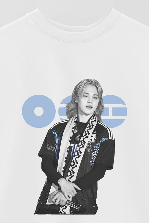 REMERA OVER ESTAMPADA BTS ARGENTINA JIMIN