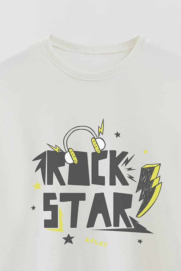 BUZO CREWNECK RUSTICO GAME ON ROCK STAR