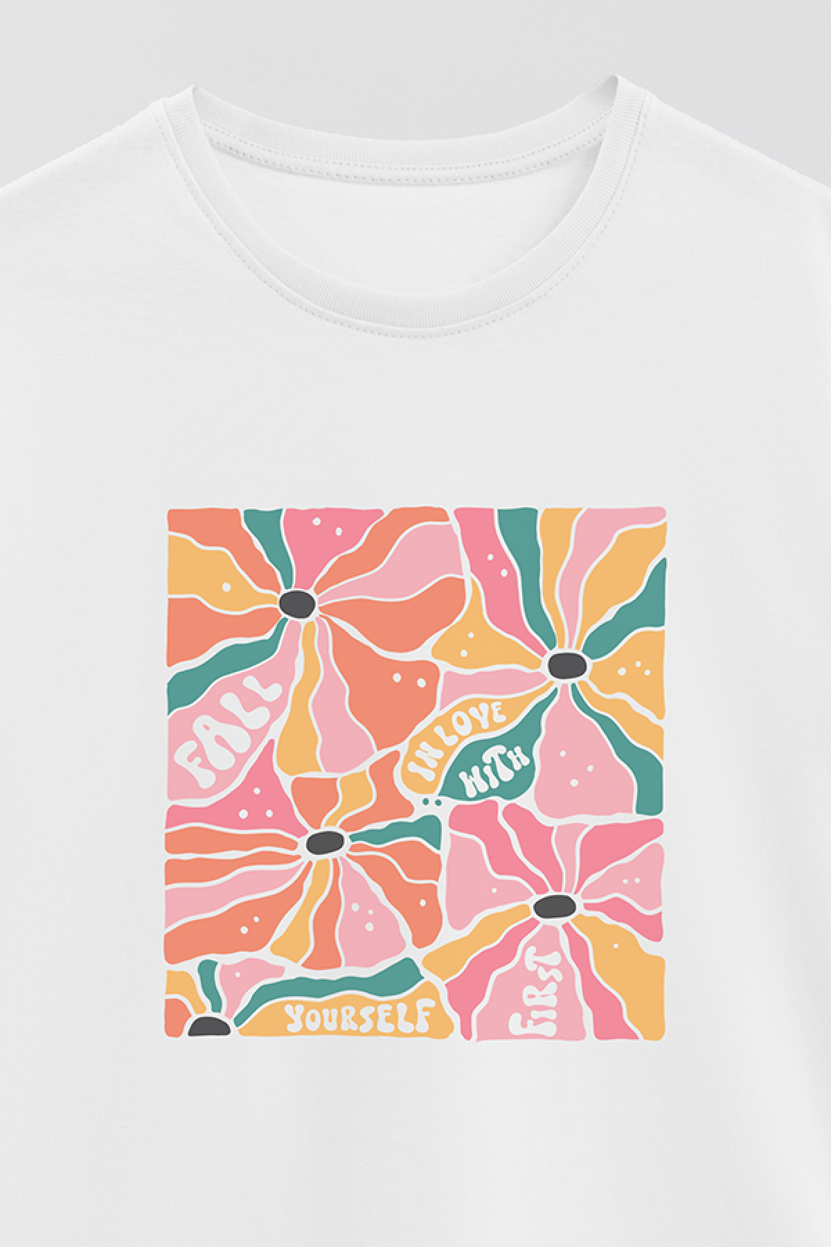 REMERA BASICA ESTAMPADA BO FALL IN LOVE WITH YOURSELF