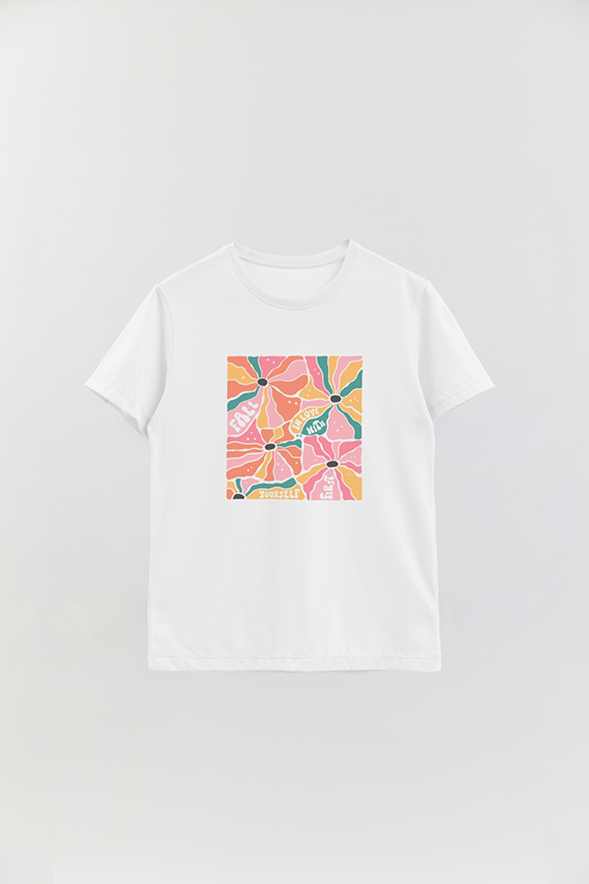 REMERA BASICA ESTAMPADA BO FALL IN LOVE WITH YOURSELF