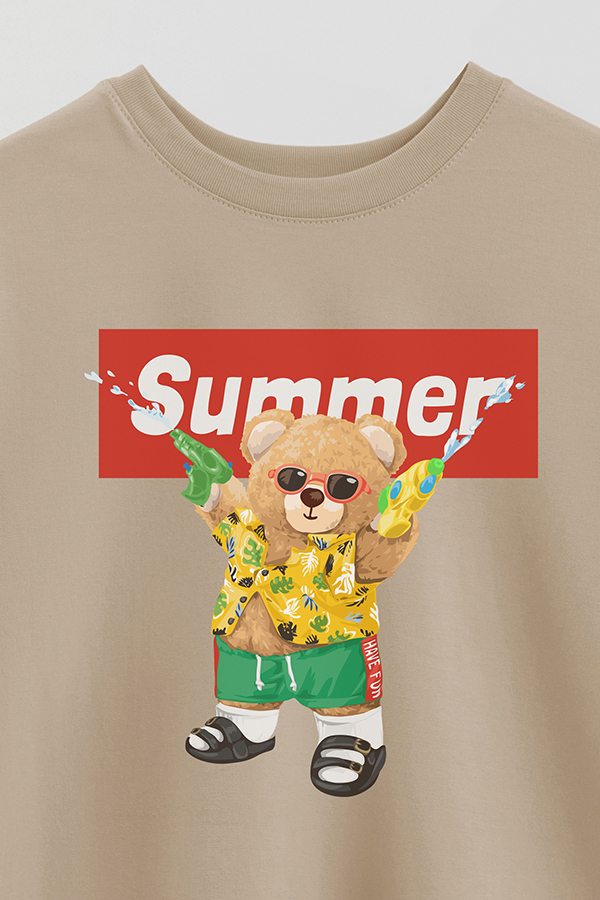 REMERA OVER ESTAMPADA UNISEX TEDDY SUMMER