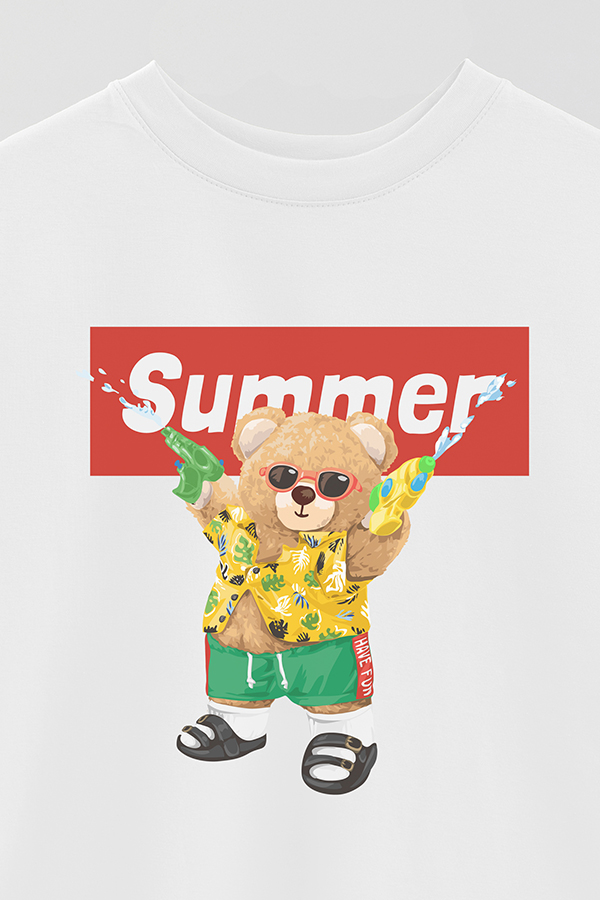REMERA OVER ESTAMPADA UNISEX TEDDY SUMMER