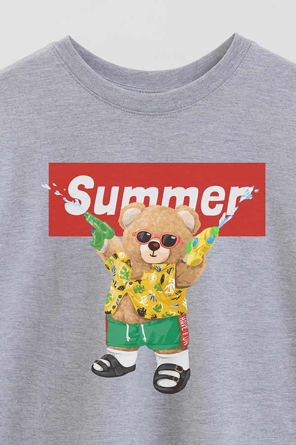 REMERA OVER ESTAMPADA UNISEX TEDDY SUMMER