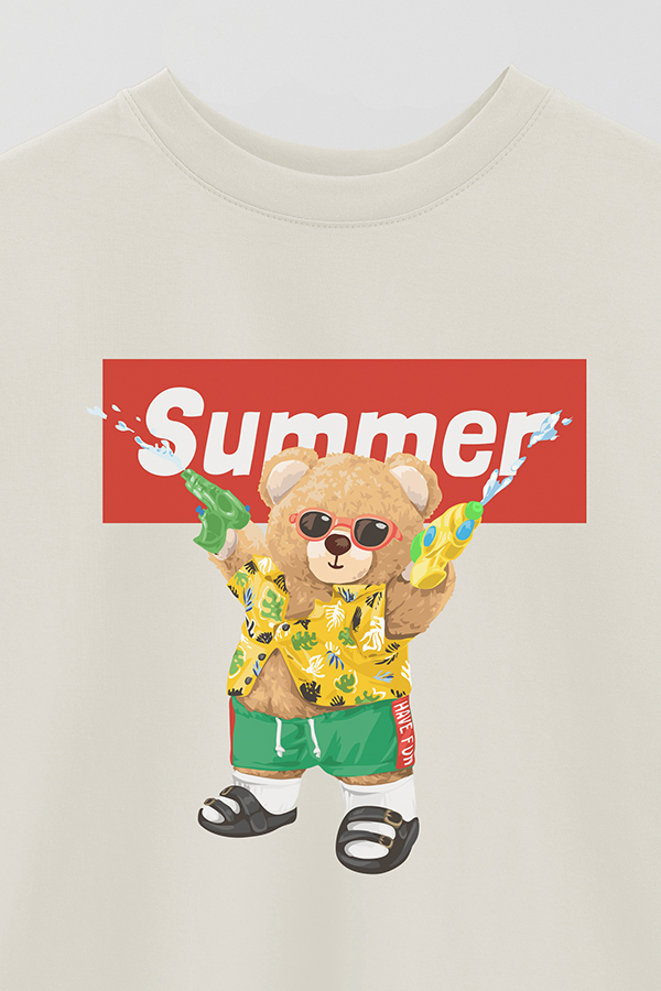 REMERA OVER ESTAMPADA UNISEX TEDDY SUMMER