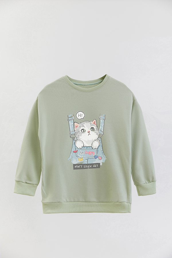 BUZO CREWNECK RUSTICO KITTY DREAMS BE HAPPY