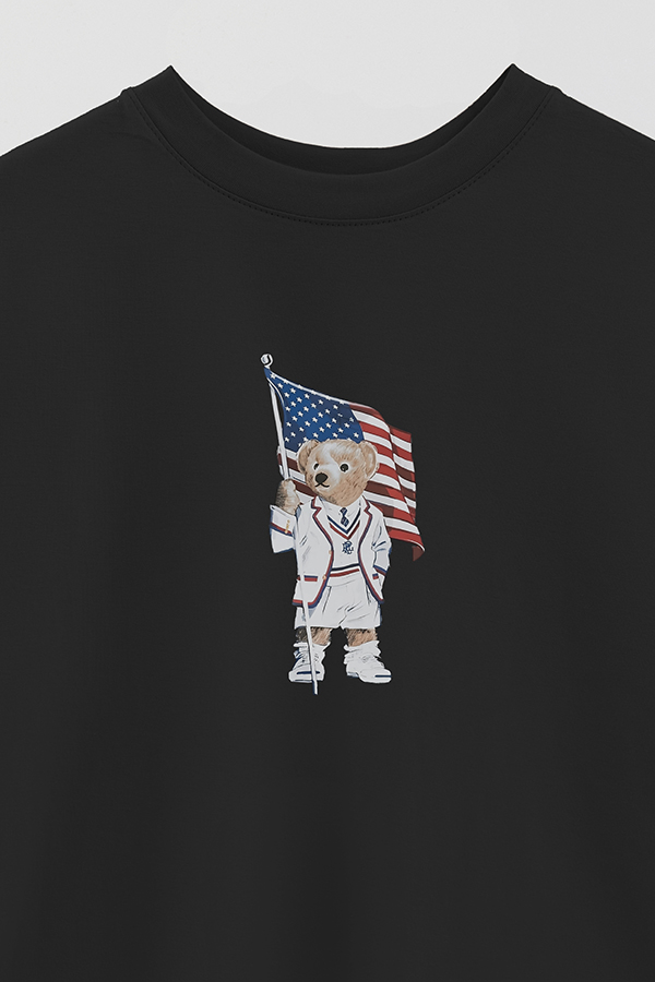 REMERA OVER ESTAMPADA UNISEX BEAR USA FLAG 1