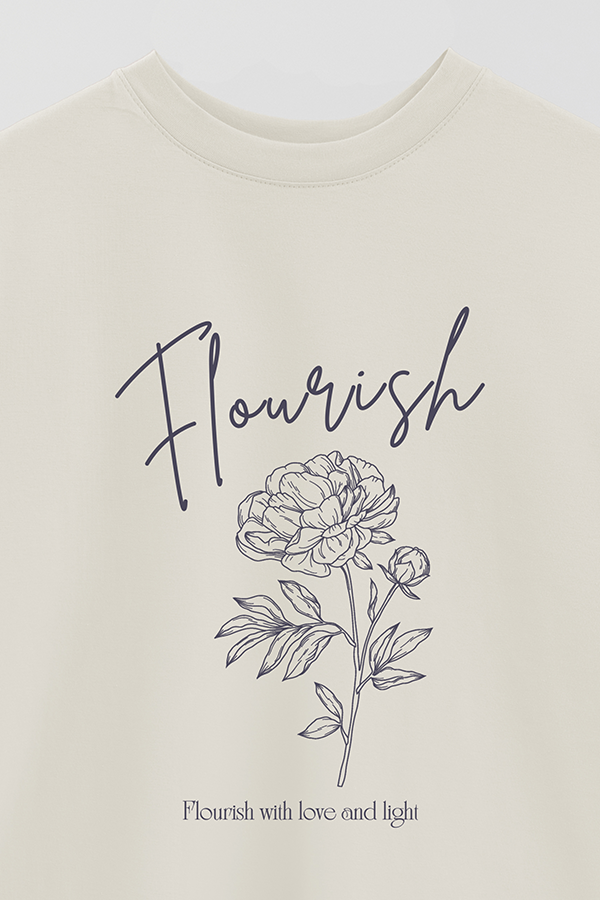 REMERA OVER ESTAMPADA PEONIES FLOURISH