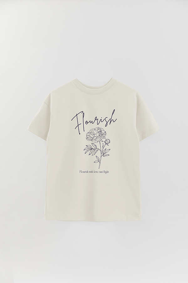 REMERA OVER ESTAMPADA PEONIES FLOURISH