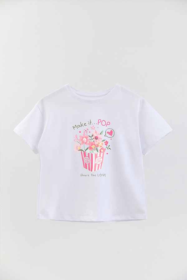 REMERA GIRL OVER MAKE IT POP